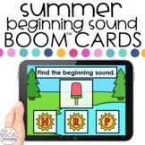 Summer Beginning Sounds Boom™ Cards - Distance Learning fo