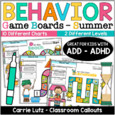 Summer School Behavior Incentive Charts / Game Boards for 