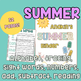 Summer Binder, TK Binder, Interactive Binder, Preschool Wo