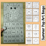 Summer Bingo Coloring Pages Activities Pop Art Math Craft 