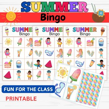 Preview of Summer Bingo - End of Year Bingo- End of School Activity