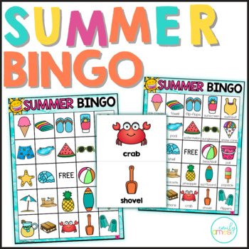 Preview of Summer Bingo Game End of the Year Activity