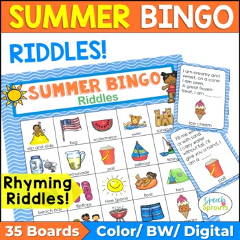 Preview of Summer Bingo End of the Year Activities Speech Therapy Last Day Week of School