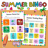 Summer Bingo, End of the school year activity, Summer Bingo games