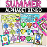 Summer Bingo Game Alphabet Practice Letter Recognition Wri