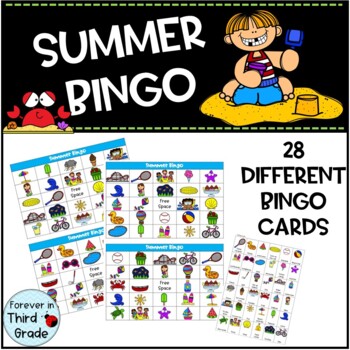 Summer Bingo Game | End of the Year Game by Forever In Third Grade