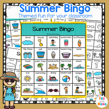 Summer Bingo Game For Classroom by Fun With Mama | TpT