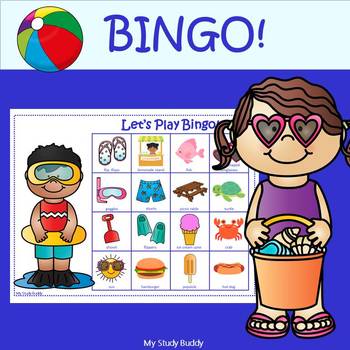 Preview of Summer Bingo Game | Last Day of School | End of the Year Fun Activities