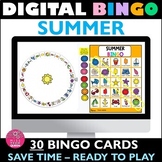 Summer Bingo Game No Prep Digital Google Activities Comput