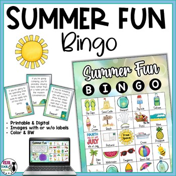 Preview of Summer Bingo Game for Listening and Inferencing - EOY Activities