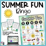 Summer Bingo Game for Listening and Inferencing - EOY Activities
