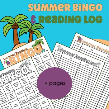 Preview of Summer Reading Challenge - Summer Bingo & Reading Log - End of Year Activities