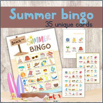 Preview of Summer Bingo game printable