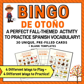 Preview of Fall Bingo in Spanish   Bingo de Otoño    Lotería de Otoño