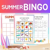 Summer Bingo with words and pictures I create your own luck !!