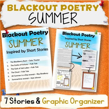 Summer Blackout Poetry Inspired By Short Stories - Poem Writing Templates