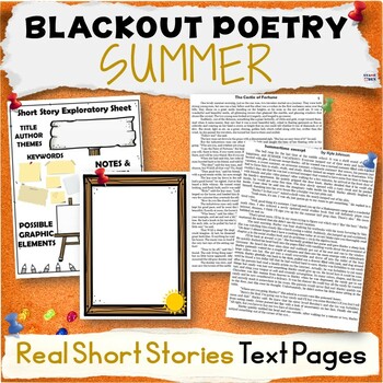 Summer Blackout Poetry Inspired By Short Stories - Poem Writing Templates