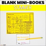 Summer Blank Writing Mini-Book Templates - Sun, Icecream, 