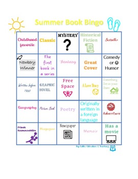 Summer Book Bingo Grades 4-6 by Lattes Literature and Teaching | TPT