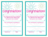 Summer Book Club Award