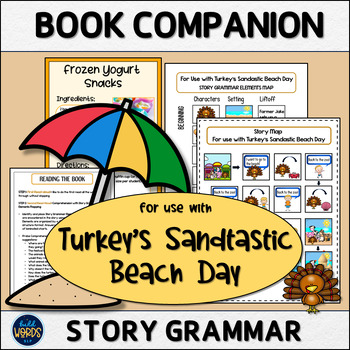 Preview of Summer Book Companion for Use with Turkey's Sandtastic Beach Day Speech Therapy