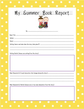 summer reading book report