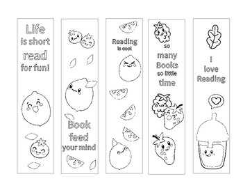 Preview of kids Bookmarks - coloring pages