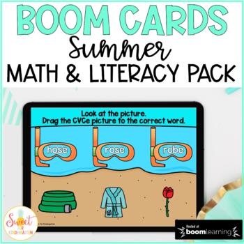 Summer Boom Card™ Math and Literacy Pack | TPT