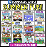 Summer Boom Cards Activities Pre-K | Campfires & Camping |
