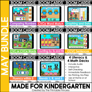 Preview of Summer Boom Cards™ for Kindergarten | Digital Resource