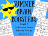 Summer Brain Boosters: Review Packet Level 1 (Grades K-1)