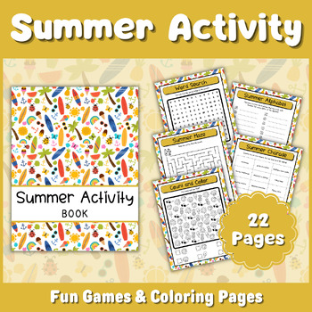 Summer Break Activity Pack │Games & Coloring Pages │No Prep | TPT