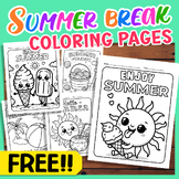 Summer Break Coloring Pages | Hello Summer School Coloring