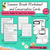 Summer Break & Conversation Cards: End of the Year Activit