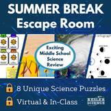 Summer Break Escape Room - Middle School Science
