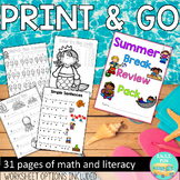 Preview of Summer Break Homework Pack {PRINT AND GO} - extra practice / morning work