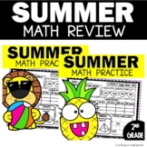 Summer Break Math Packets - 1st and 2nd Grade Worksheets J