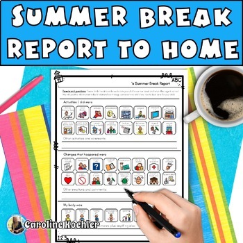 Preview of Summer Break Parent Communication Sheet Activities Chart SPED Preschool