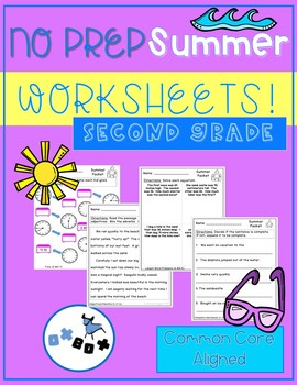 summer activities second grade worksheets common core aligned no prep