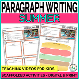 Summer Break Writing Paragraph Writing Outline Summer Vaca