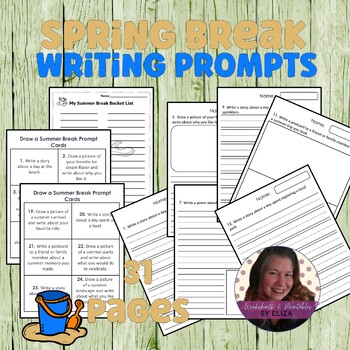 Summer Break Writing Prompt Pages /May Writing Prompts | TPT