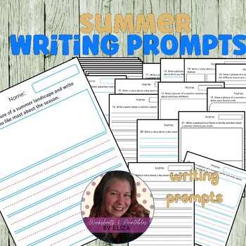 Summer Break Writing Prompt Pages /May Writing Prompts | TPT