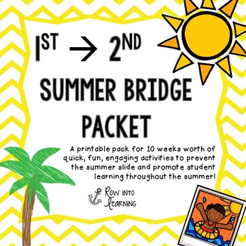 Preview of Summer Bridge Packet First grade --> Second Grade