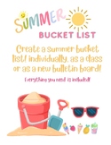 Summer Bucket List Activity & Bulletin Board