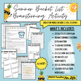 Summer Bucket List Brainstorming Activity: SEL, End of the