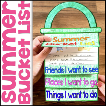 Preview of Summer Bulletin Board Craft Bucket List Activity Last Day of School Reflection