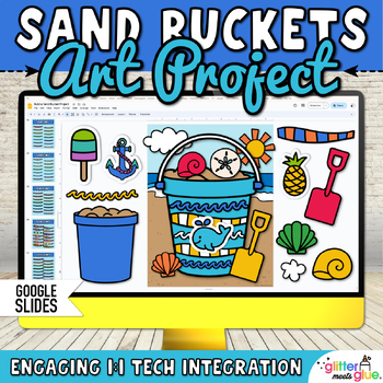 Preview of Digital Build a Summer Beach Bucket List Activity & Writing Prompts Resource