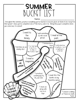 My Summer Bucket List!  Summer bucket lists, Summer bucket, First grade  activities