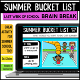 Summer Bucket List {Last Week of School Brain Break}