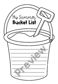 bucket template for kids
